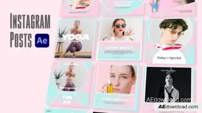 Instagram Posts Elements template preview
