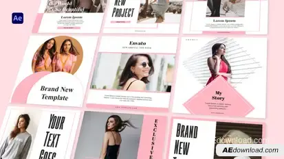 Instagram Posts Elements template preview