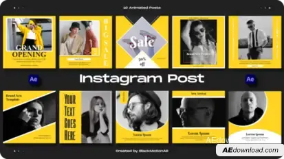 Instagram Posts v3 Elements template preview