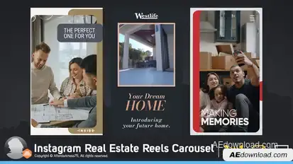 Instagram Real Estate Reels Carousel Product Promo template preview