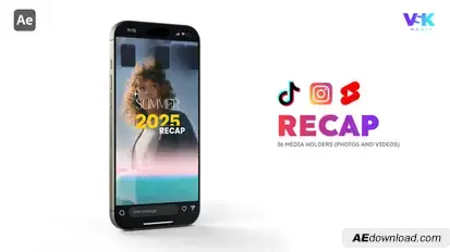 Instagram Recap for After Effects Video Displays template preview