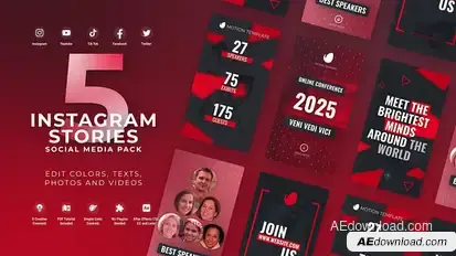 Instagram Red Event - Black Friday Product Promo template preview
