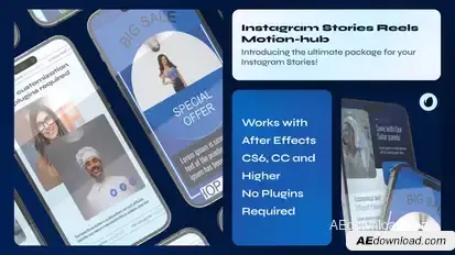 Instagram Reel - Vertical Blue Product Promo template preview