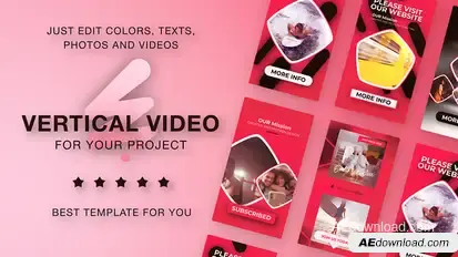 Instagram Reel Promo Slideshow Vertical Intro Video Displays template preview