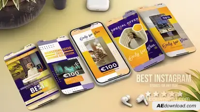 Instagram Reel Story Yellow Product Promo template preview