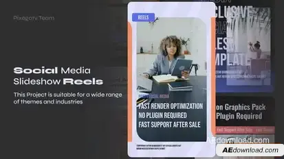 Instagram Reels Dark Elegance Openers template preview
