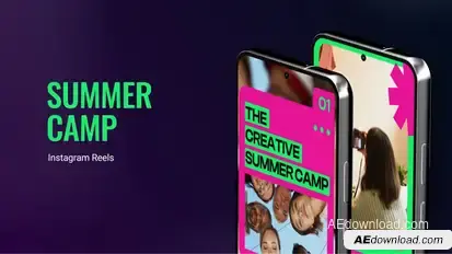 Instagram Reels Transitions Slide Video Displays template preview
