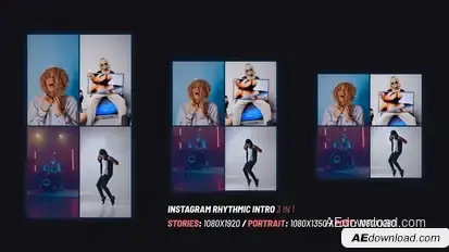 Instagram Rhythmic Intro Openers template preview