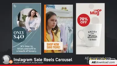 Instagram Sale Reels Carousel Product Promo template preview