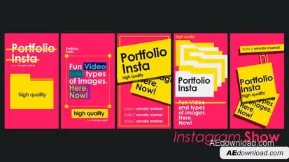 Instagram Show - Social Media Stories Promo Openers template preview
