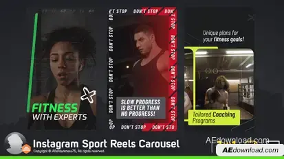 Instagram Sport Reels Carousel Product Promo template preview