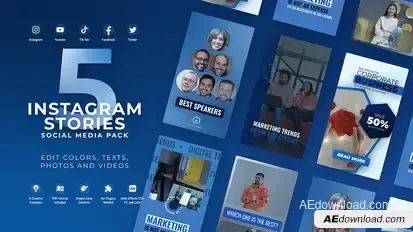 Instagram Storie Vertical Blue Product Promo template preview