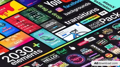 Instagram Stories Elements template preview