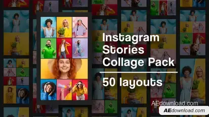 Instagram Stories Collage Pack Elements template preview
