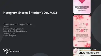 Instagram Stories | Mothers Day Greetings V.03 Openers template preview