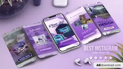 Instagram Stories Vertical Video Displays template preview