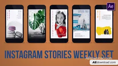 Instagram Stories Weekly Set Product Promo template preview