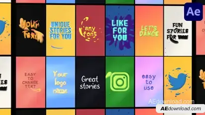 Instagram Text Stories | After Effects Titles template preview