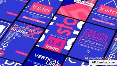 Instagram Typographic V5 Openers template preview