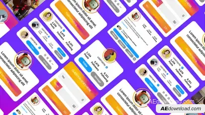 Instagram UI Pack After Effect Elements template preview