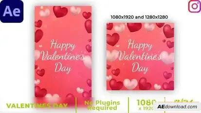 Instagram Valentines Day Intro | AE Openers template preview