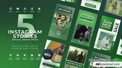 Instagram Vertical Reel Green Product Promo template preview