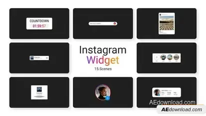 Instagram Widget Infographics template preview