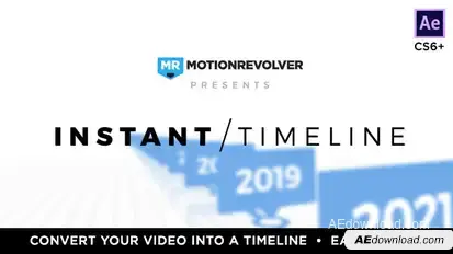 Instant Corporate Timeline Video Displays template preview