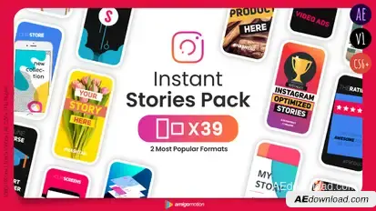 Instant Stories Pack - AE Version Product Promo template preview