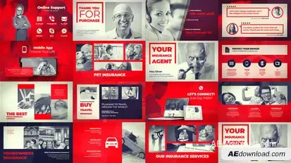 Insurance Company - Agent Portfolio Video Displays template preview