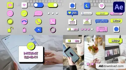 Interface Elements for After Effects Elements template preview
