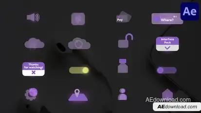 Interface Pack for After Effects Elements template preview