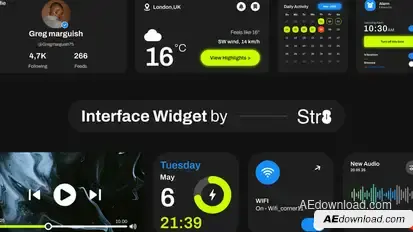 Interface Widget Infographics template preview
