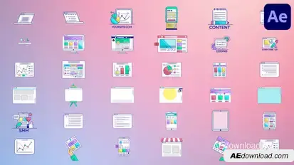 Interfaces And Screens for After Effects Elements template preview