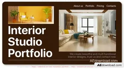 Interior Studio Portfolio Openers template preview