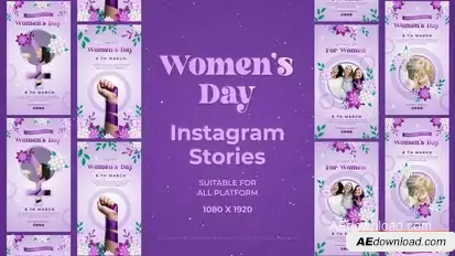 Videohive International Womens Day Instagram Stories Video Displays template preview