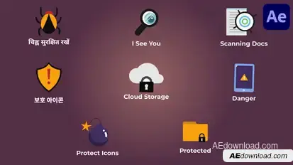 Internet Security Titles for After Effects Titles template preview