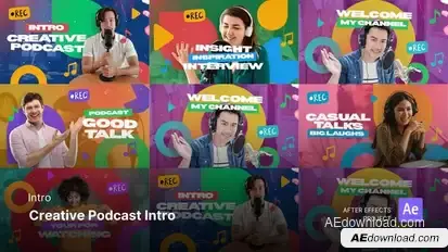 Intro - Creative Podcast Intro After Effects Project Files Product Promo template preview