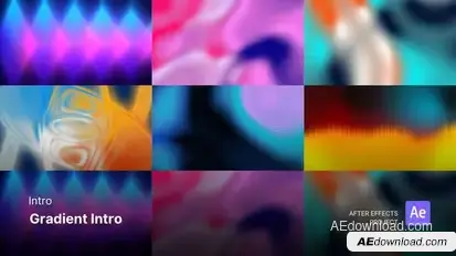 Intro - Gradient Intro After Effects Project Files Product Promo template preview