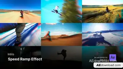 Intro - Speed Ramp Effect After Effects Templates Video Displays template preview