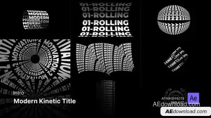 Intro Countdown - Modern Kinetic Title After Effects Project Files Titles template preview