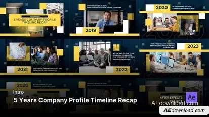 Intro/Opening - 5 Years Company Profile Timeline Recap After Effects Project Files Openers template preview