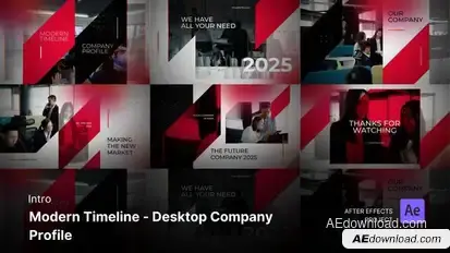 Intro/Opening - Modern Timeline - Desktop Company Profile  After Effects Project Files Openers template preview