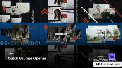 Intro/Opening - Quick Grunge Opener After Effects Project Files Openers template preview