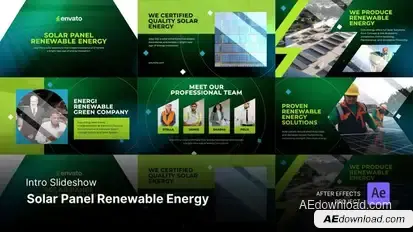 Intro/Opening - Solar Panel Renewable Energy Slideshow After Effects Project Files Video Displays template preview