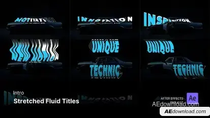 Intro/Opening - Stretched Fluid Titles After Effects Project Files Openers template preview