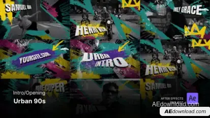 Intro/Opening - Urban 90s Set After Effects Project Files Openers template preview