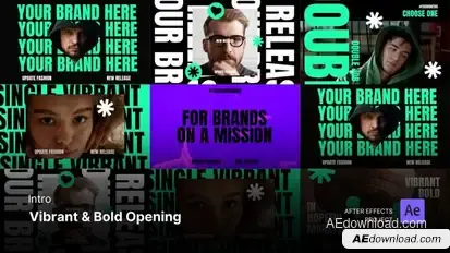 Intro/Opening - Vibrant & Bold Opening After Effects Project Files Openers template preview