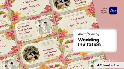 Intro/Opening - Wedding Invitation After Effects Template Openers template preview