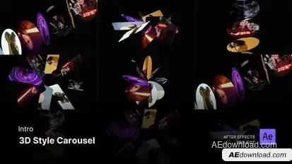 Intro/Opening Video - 3D Style Carousel After Effects Template Openers template preview